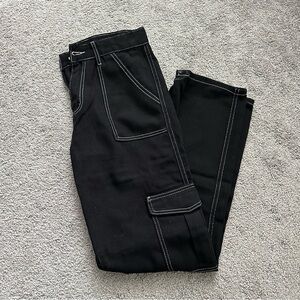 Black Cargo Jeans